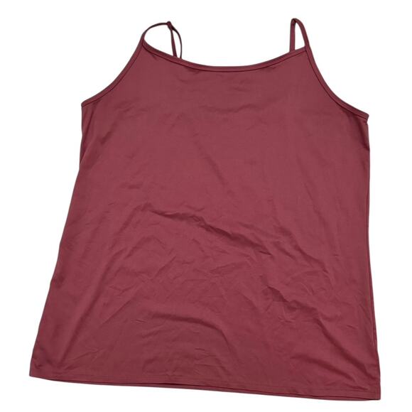 Plus Size Basics Womens 2X Cotton Tee Shirt Cami Bundle Pink Green Layering - Picture 2 of 13